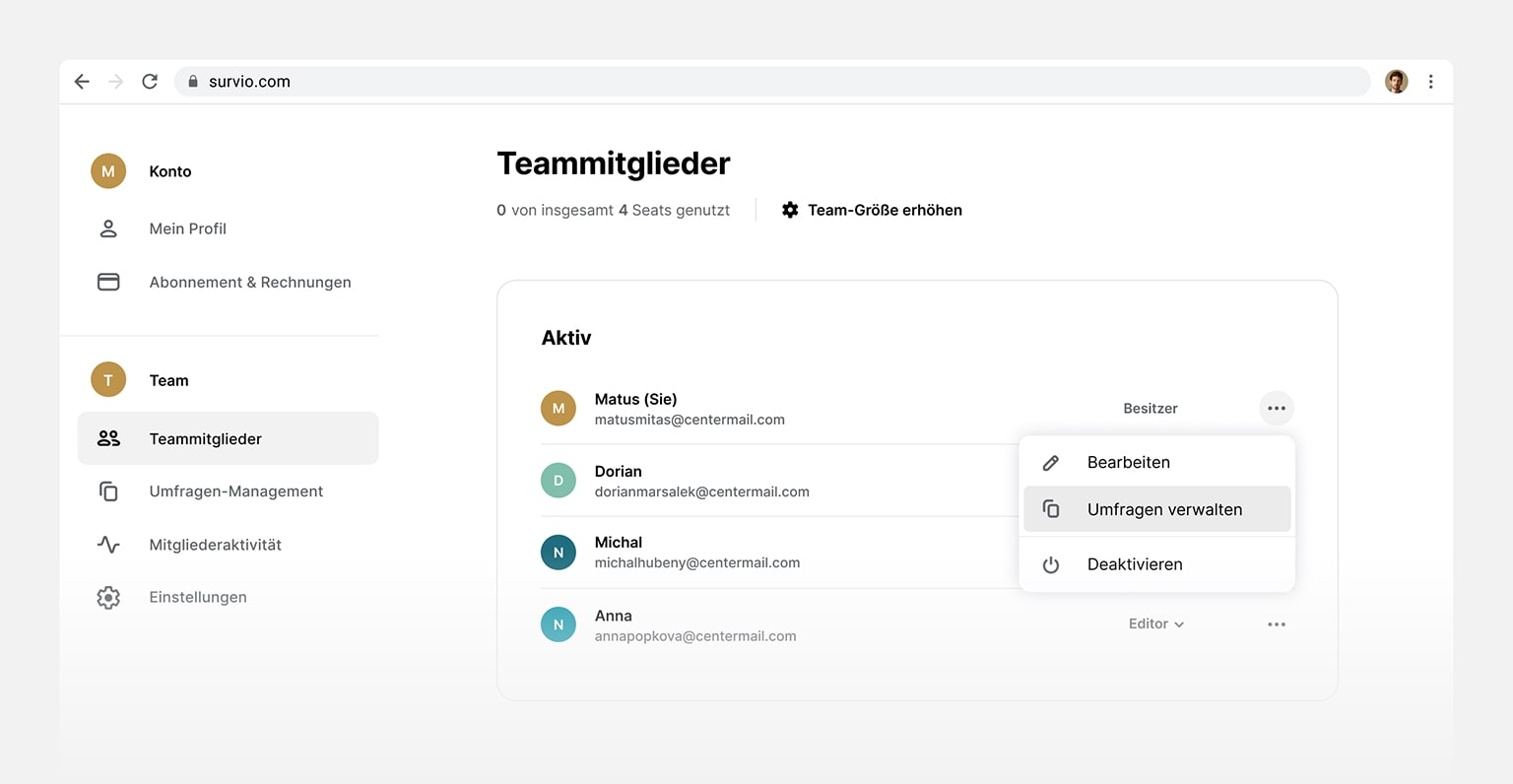 Einfaches Benutzer-Onboarding. Arbeiten Sie in Team zusammen.