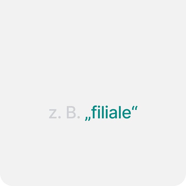 Beispiel eines benutzerdefinierten Parameters – Filiale