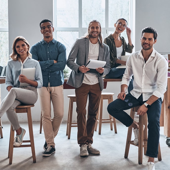 Company management having a common meeting