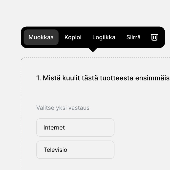 Luo oma kyselylomakkeesi yhdessä minuutissa