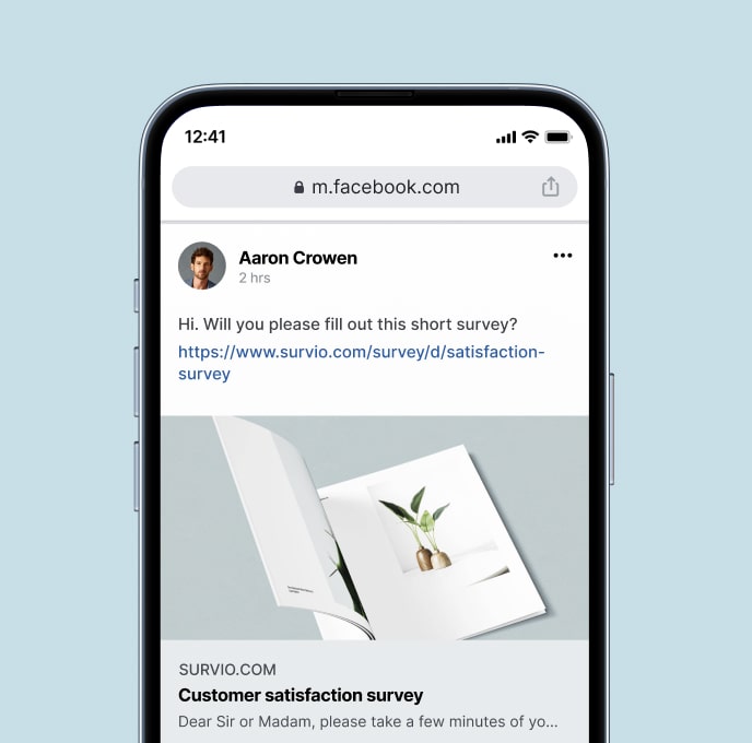 Collect survey responses on multiple channels